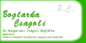 boglarka csagoli business card
